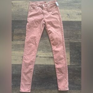 AG Denim‎ Adriano Goldschmied Jeans Womens Pink Farrah Skinny Corduroy Pants 25